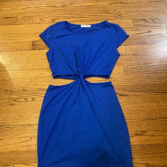 Fashion Nova Royal Blue Cut-Out Mini Dress - Picture 2 of 4